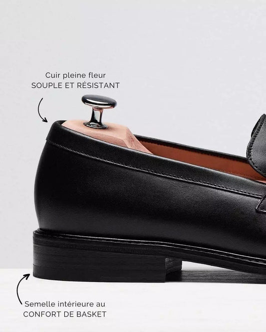A: Mocassin Penny en Cuir Véritable Homme