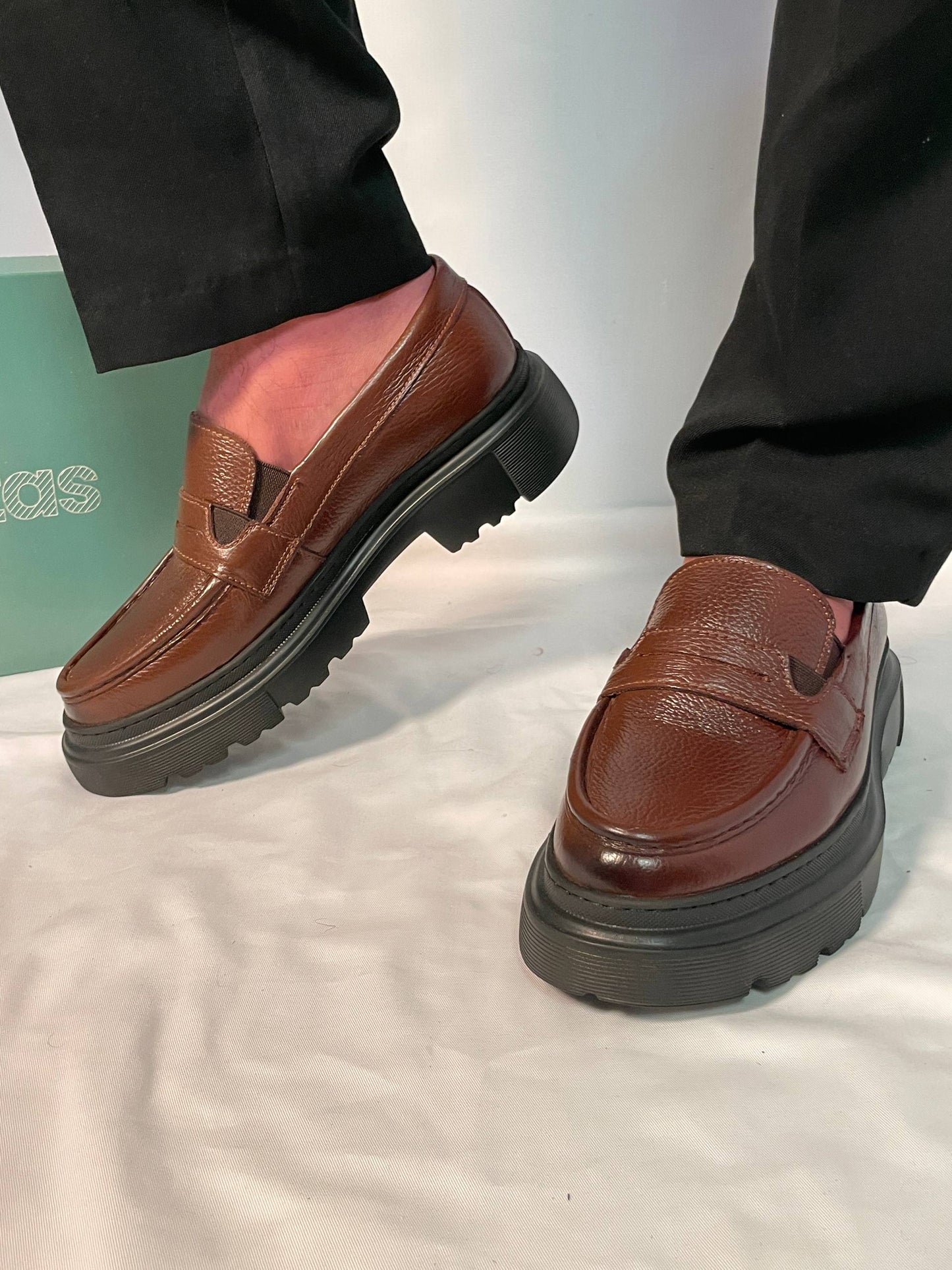 Mocassins en Cuir Médical avec Semelle EVA Ultra-Confort