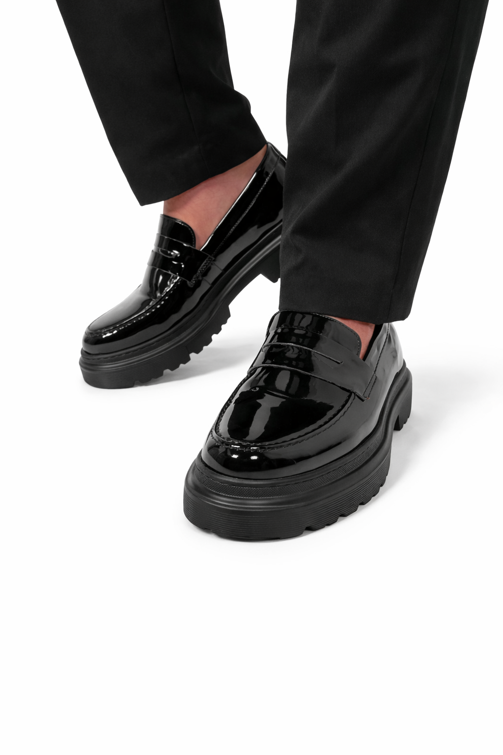A:Mocassins en Cuir Vernis 025 Noir