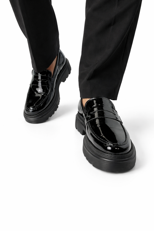 A:Mocassins en Cuir Vernis 025 Noir