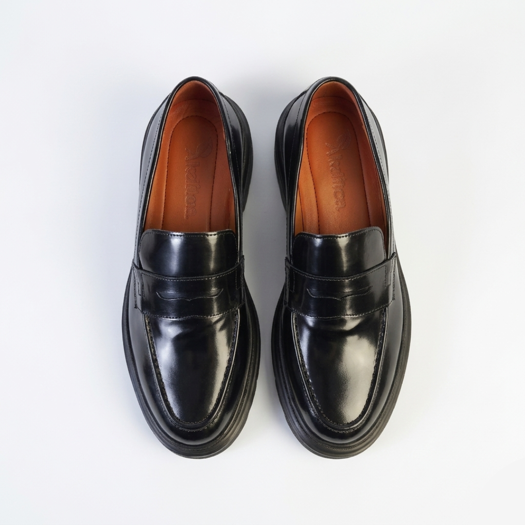 Mocassins en Cuir Mat Noir 💥 EN PROMOTION💥