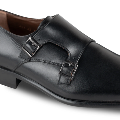 Double Monk Strap en Cuir Véritable