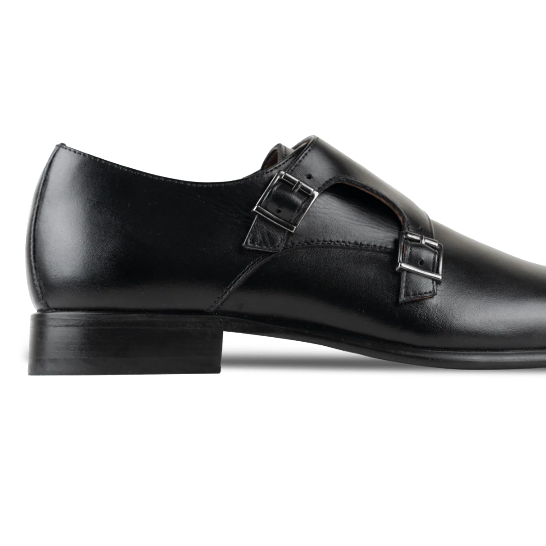 Double Monk Strap en Cuir Véritable