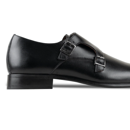Double Monk Strap en Cuir Véritable