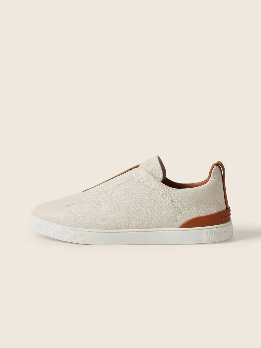 Z: Baskets Triple Stitch en Cuir Blanche