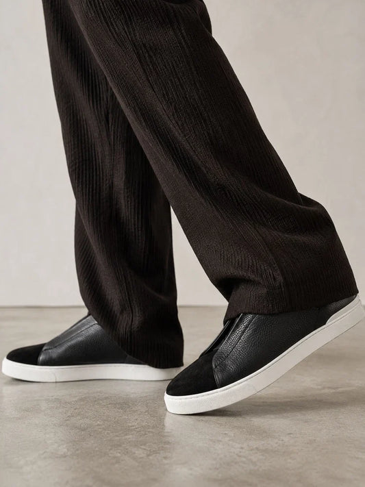 Z: Baskets pour homme en cuir et daim à triple couture
