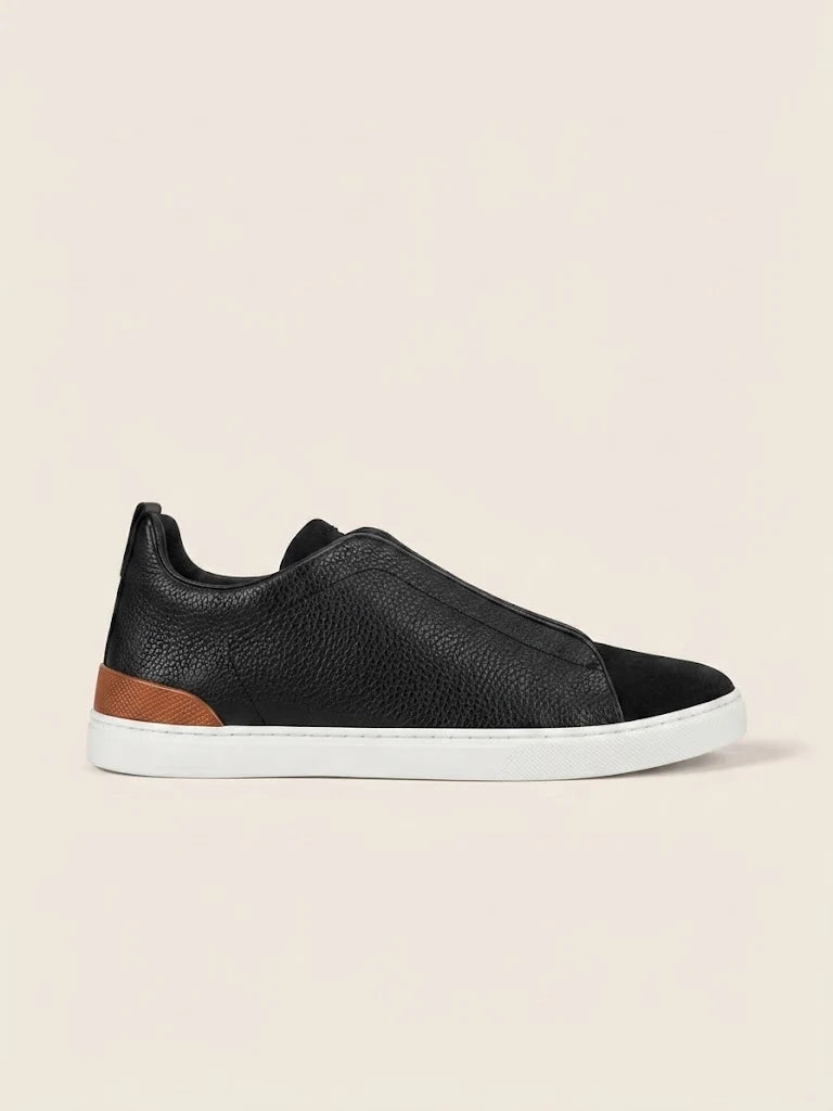 Z: Baskets pour homme en cuir et daim à triple couture