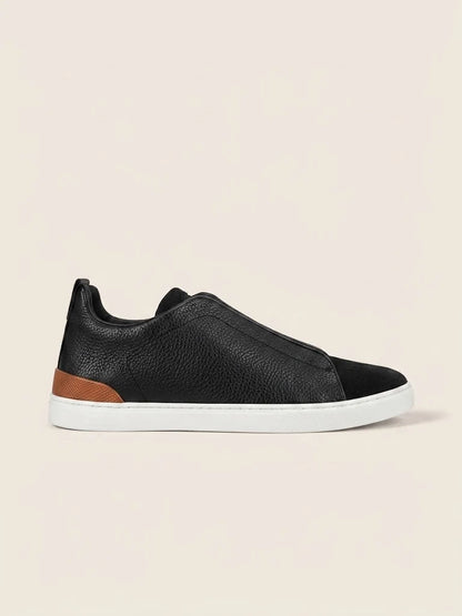Z: Baskets pour homme en cuir et daim à triple couture