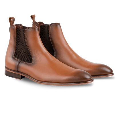 Alton: Chelsea Boots Homme - Cuir tabac
