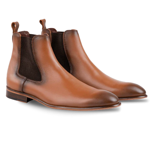 Alton: Chelsea Boots Homme - Cuir tabac