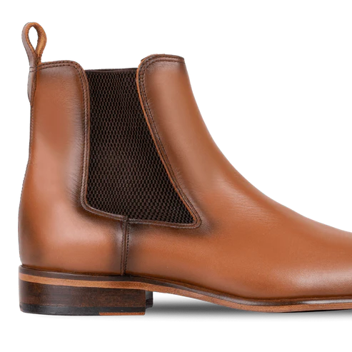 Alton: Chelsea Boots Homme - Cuir tabac