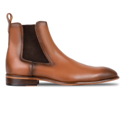 Alton: Chelsea Boots Homme - Cuir tabac