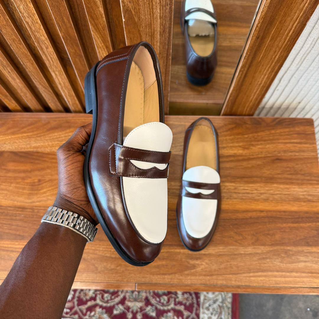 Mocassin Penny Bicolore