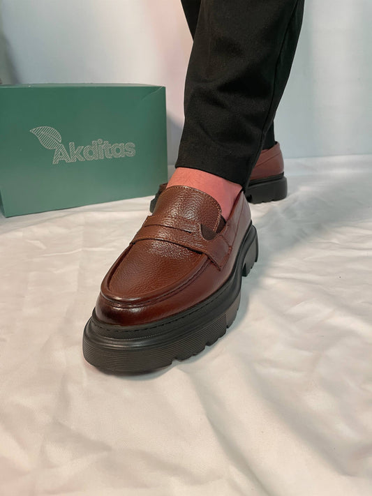 Mocassins en Cuir Médical avec Semelle EVA Ultra-Confort