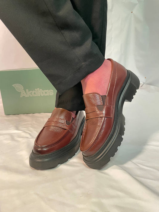 Mocassins en Cuir Médical avec Semelle EVA Ultra-Confort