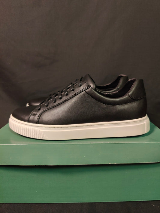 CHAUSSURE SNEAKER MEDICALE EN CUIRE NOIRE ET BLANC