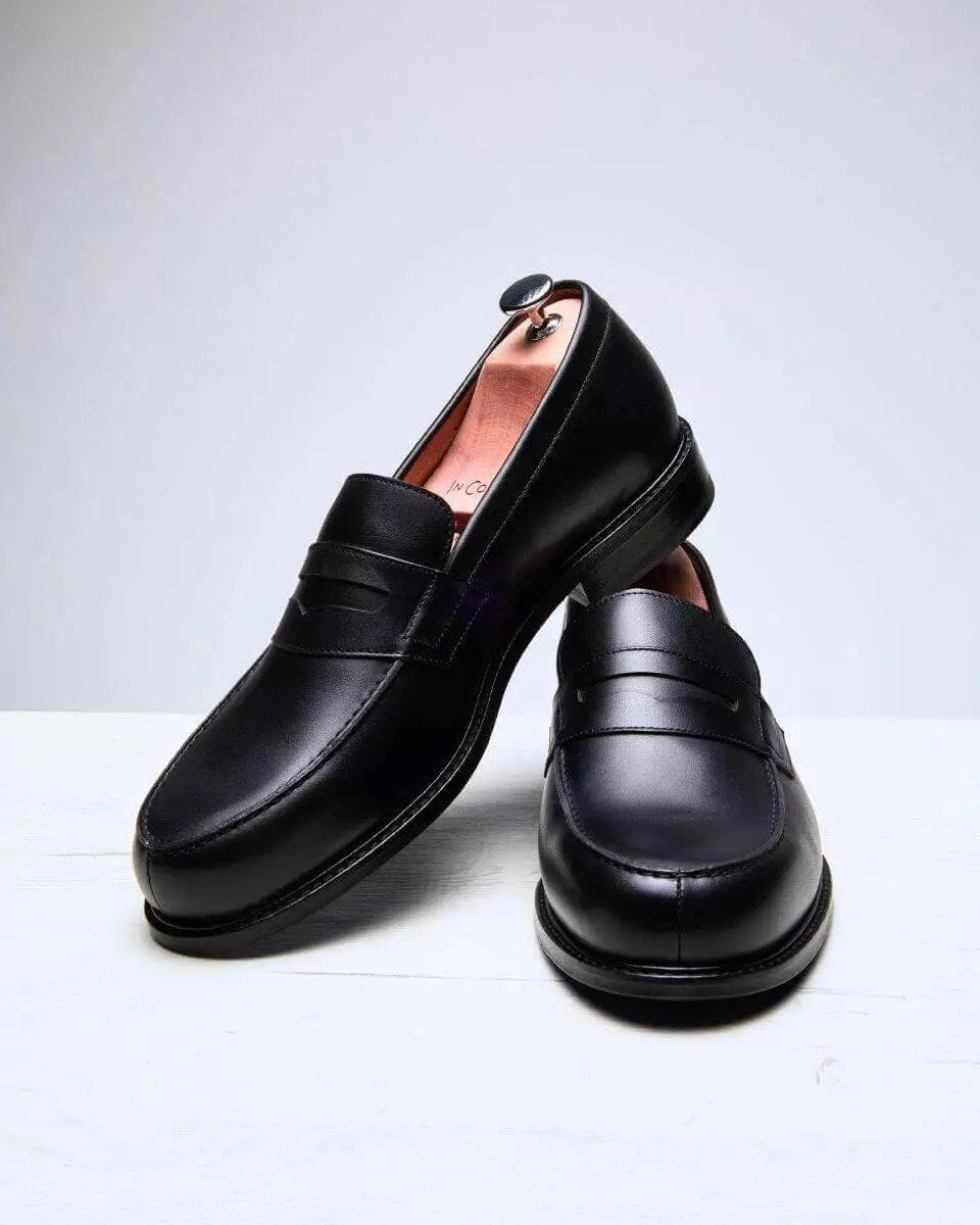 C: Mocassin Penny en Cuir Véritable Homme