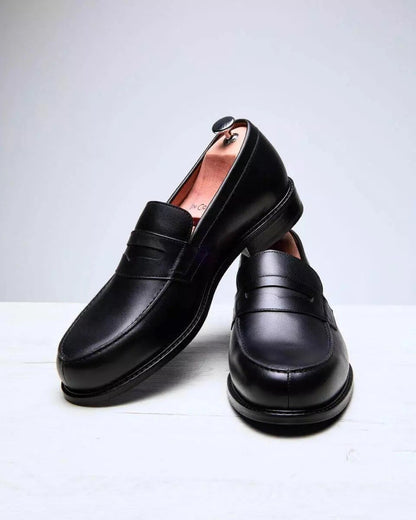 C: Mocassin Penny en Cuir Véritable Homme