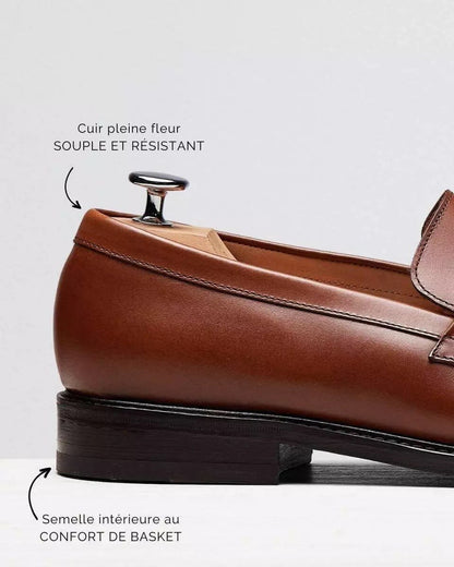 C: Mocassin Penny en Cuir Véritable Homme