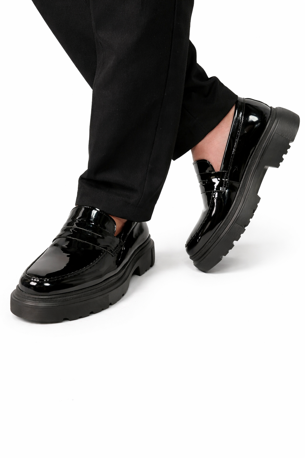A:Mocassins en Cuir Vernis 025 Noir