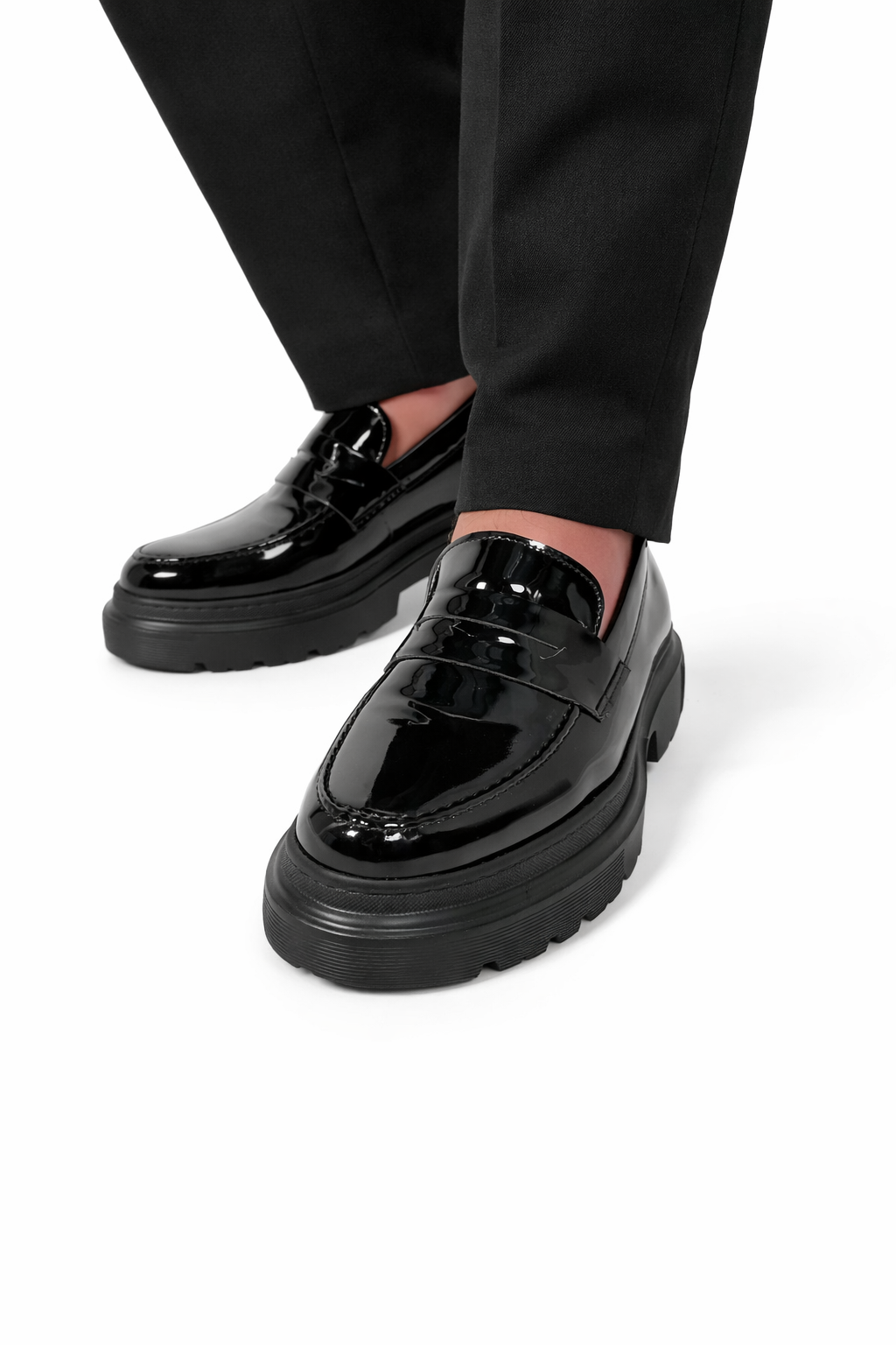 A:Mocassins en Cuir Vernis 025 Noir