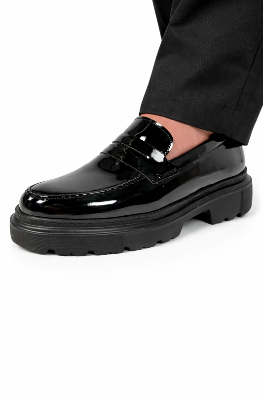 A:Mocassins en Cuir Vernis 025 Noir